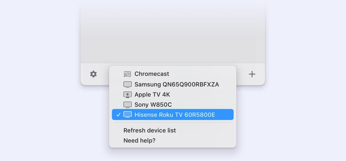 Choose the device How to mirror your Mac to Smart TV