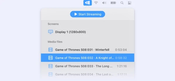 Start Streaming Start mirroring